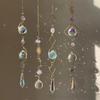 Dreamy Amethyst Sun, Moon & Star Suncatcher: Garden Decoration Pendant