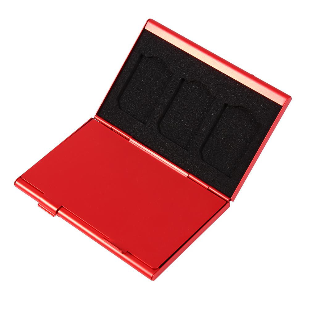 12 Slots Aluminium Box Case For Card And TF Card Holder(Black)