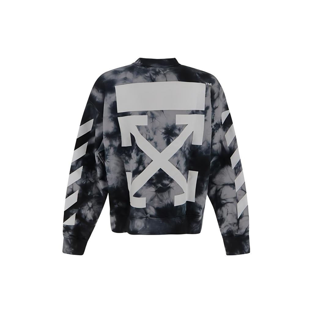 OFF WHITE Tie Dye Свитшот с принтом Diag Arrow для скейтбординга OMBA054F22FLE0080701
