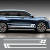 2 шт. Автомобильные боковые юбки ПВХ наклейки Авто Leap Forward Длинная полоса Стайлинг Виниловая пленка Наклейки Автомобильные аксессуары для кузова Универсальные