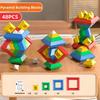 non-toxic 48PCS Pyramid Building Blocks Assembly Puzzle Toys Intellectual Development Brain Teasers Stacker Toy Magic Tower
