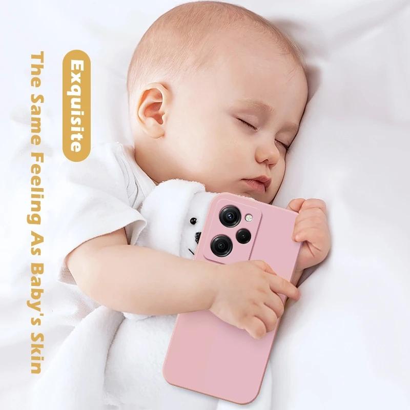 Poco X5 Pro Case Square Liquid Silicone Camera Lens Protector Phone Case For Xiaomi Poco X5 X 5 Pro X5Pro Pocox5 Pro Soft Cover