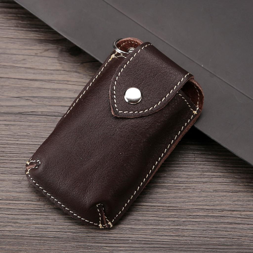 Belt Wear Genuine Leather Smart Car Key Case Housekeeper Buckle Vintage Small Key Bag Keysmart Bag