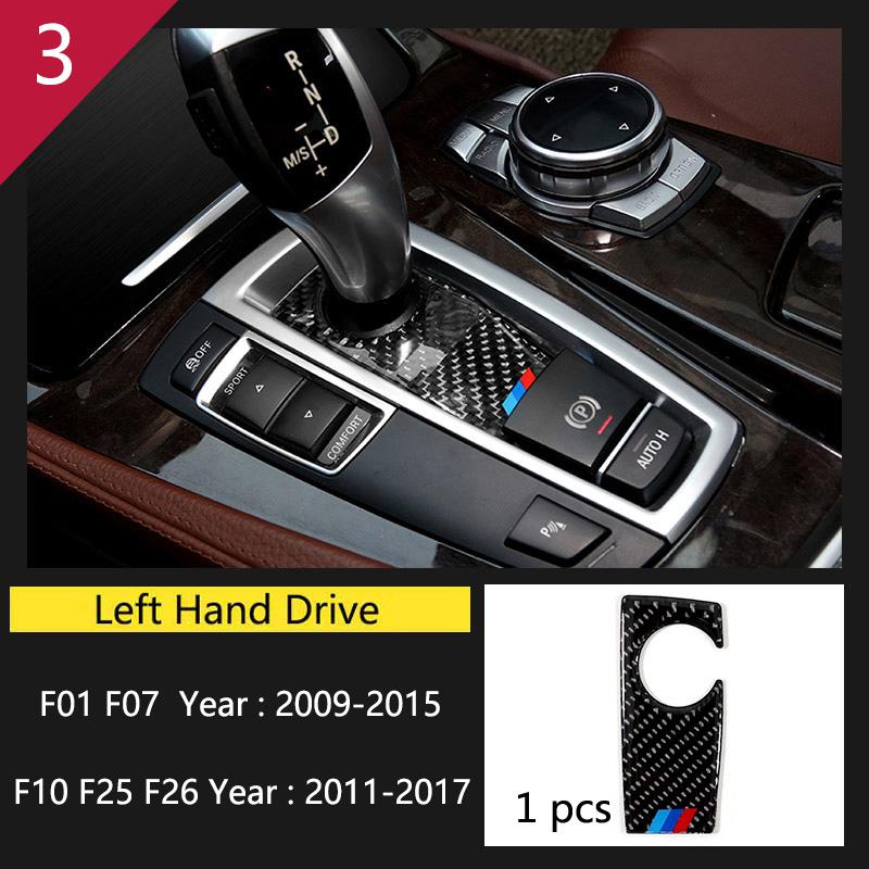 Углеродное волокно для BMW 5 7 серии F01 F10 F07 F25 F26, аксессуары, панель управления механизмом переключения передач, декоративная полоса, накладка, отделка автомобиля