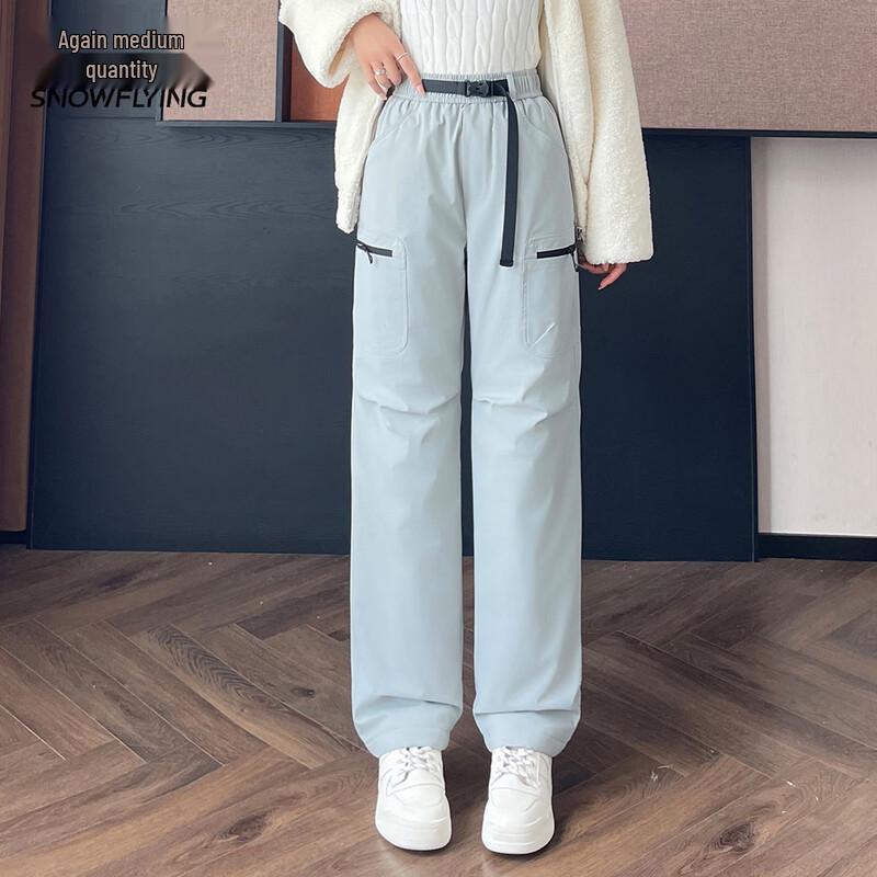 Женские брюки в стиле рабочей одежды с пухом белой утки