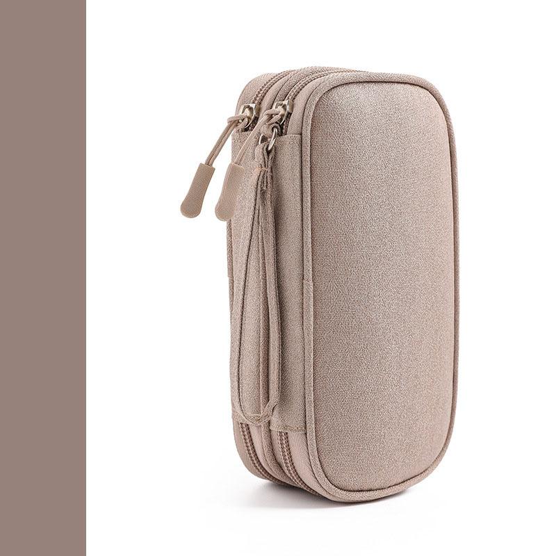 Дорожный органайзер, сумка для кабеля, чехол для электронных аксессуаров, портативный водонепроницаемый двухслойный чехол для хранения кабеля