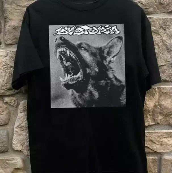 Dystopia Band Shirt x Crust Punk black short sleeve T shirt Reprint