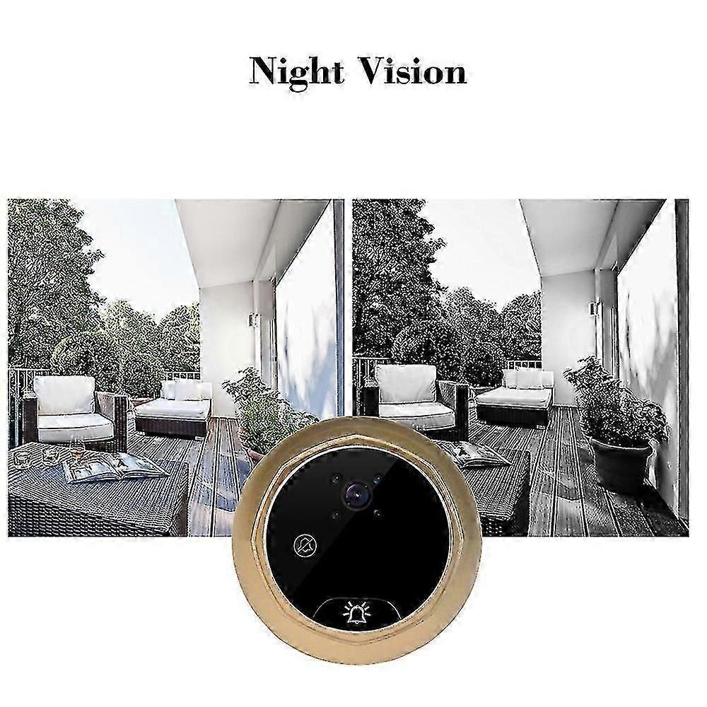Digital Peephole Camera with Wide-Angle Lens, LCD Screen, Battery-Powered