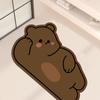 Специальная форма Мягкий впитывающий коврик для ванной комнаты с рисунком из диатомовой грязи Коврик для двери в ванную комнату Бытовой быстросохнущий нескользящий коврик