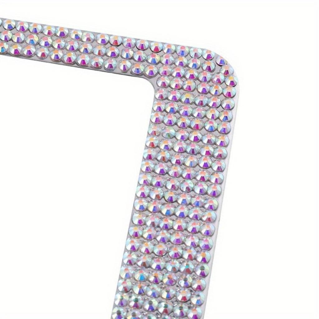 1шт рамка номерного знака автомобиля блестящая хрустальная рамка номерного знака американский номерной знак рамка номерного знака из нержавеющей стали автомобильные аксессуары