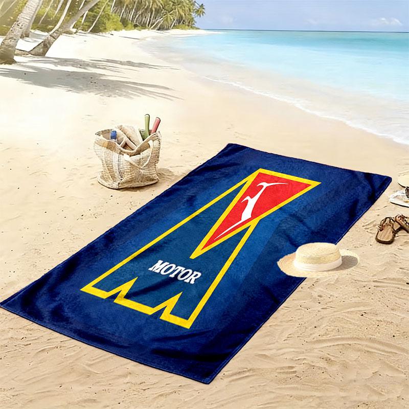 Motor Lublin Print Beach Towel, Large Soft Quick Dry Towel for Beach Camping Swimming