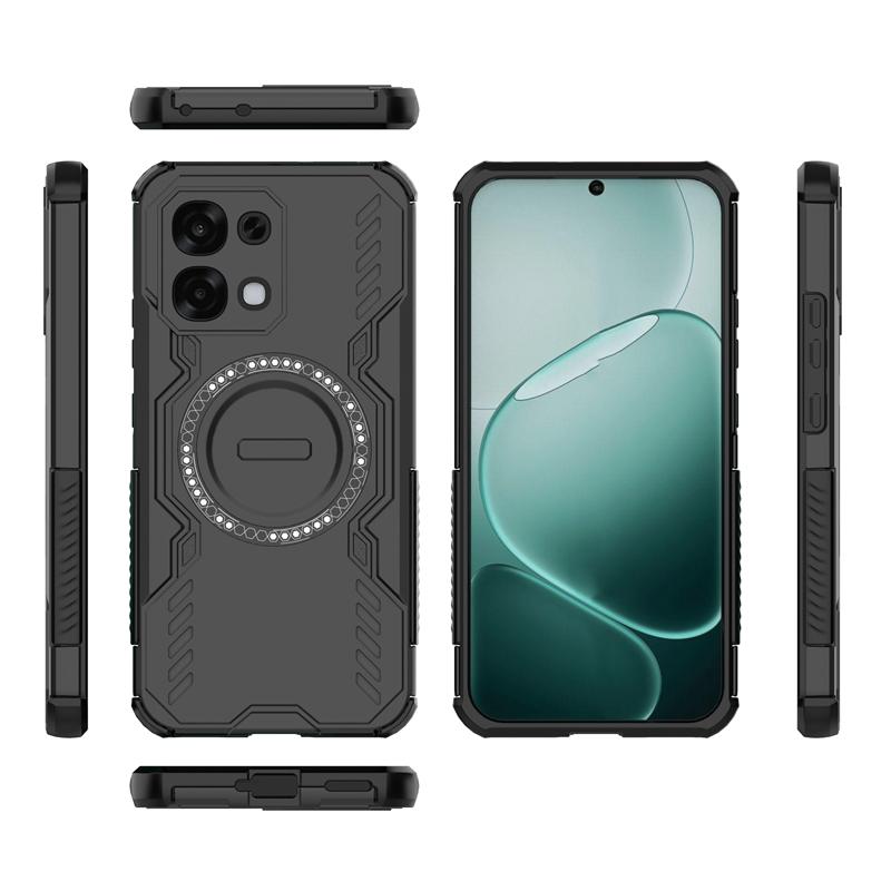 Для чехла Oppo A6 Pro Для Oppo A6 Pro Противоударный Жесткий Бронированный Магнитная Адсорбция Беспроводная Зарядка Задняя Крышка Для Чехла Oppo A6 Pro