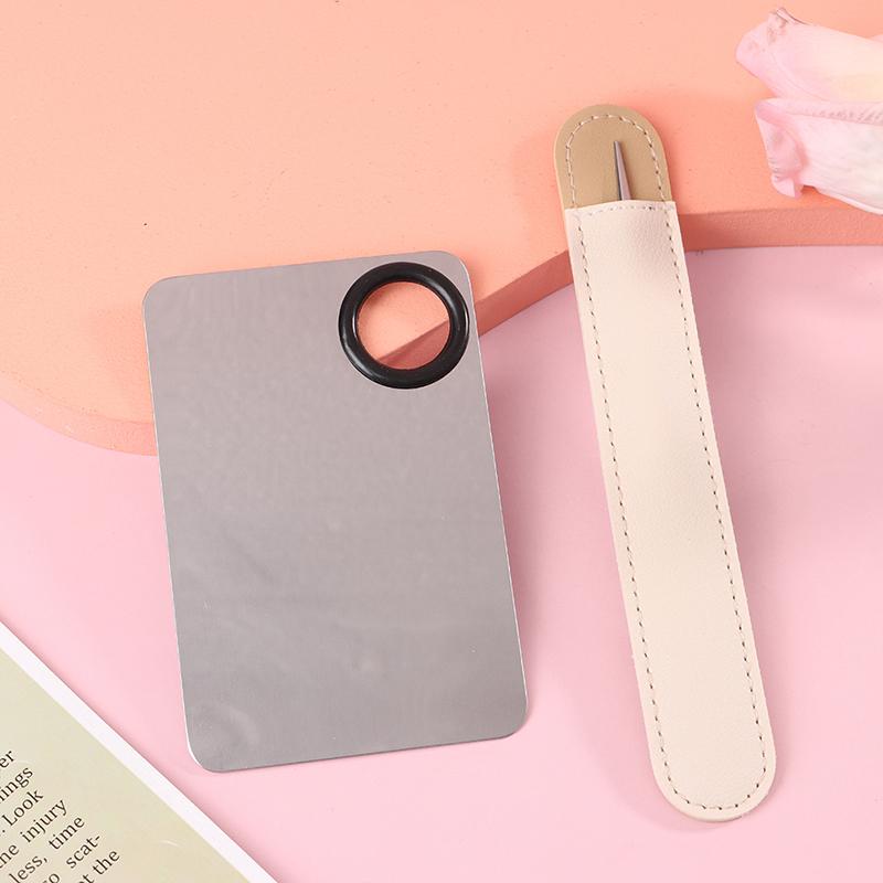 1 комплект из нержавеющей стали с двумя головками для тонера, шпатель для смешивания, инструмент для смешивания тонального крема, косметический инструмент для макияжа