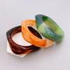 Ретро Геометрия Акриловый Широкий Браслет Винтажный Геометрический Неправильной Формы Браслет Ювелирные Аксессуары