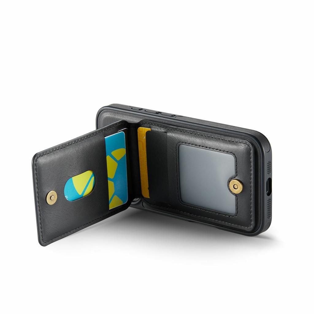 Серия MAGKING K1 Для iPhone 17 Магнитный чехол PC+TPU+PU Чехол для телефона с держателем для карт