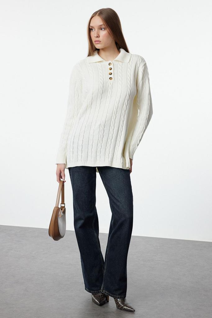 Женская мода стильный свитер хиджаб синий волосы плетеный трикотаж свитер