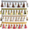 1 Meter Curtain Home Decoration Tassel Craft Colorful Fringe Trim Lace Ribbon Upholstery
