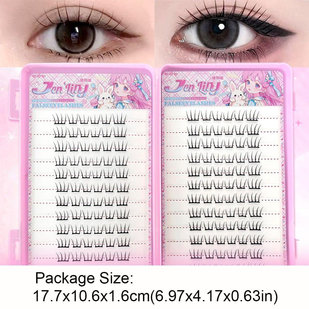 24 Rows 8-13mm Length False Eyelashes Easy to Wear DIY Lash Extension Kit Makeup Enhancement