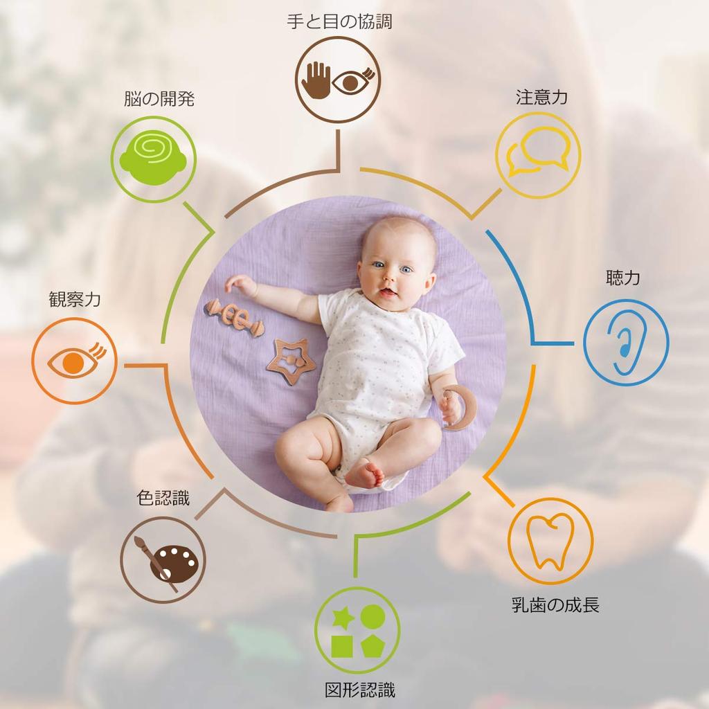 Promise Babe деревянная погремушка погремушка мини-машинка набор из 4 игрушек для малышей неокрашенное натуральное дерево камиками подарок на празднование рождения ребенка подарок