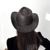 Джазовая шляпа Шляпа западного ковбоя Цилиндр Унисекс Шляпа Вечеринка Винтажная Шляпа с большими полями