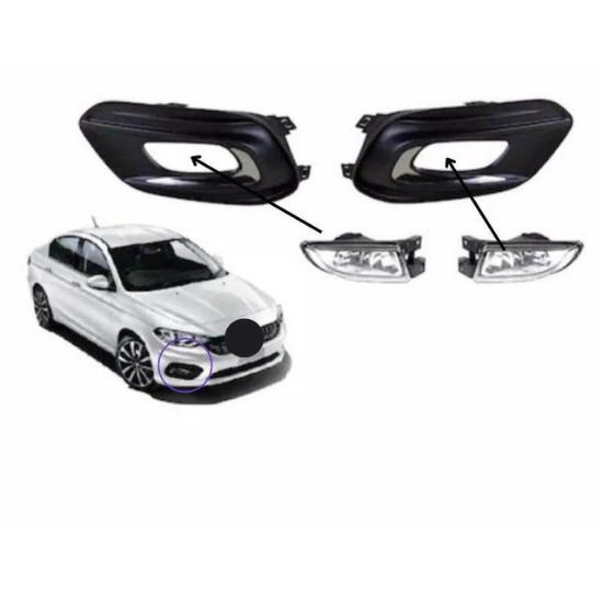 Fog Light and Frame For Fiat Egea Dodge Neon Accessories Set Left Right 735649286 735649286 51775550 51775551 High Quality