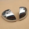 For Fiat 500X 2016 2017 2018   ABS Chrome Car Side Mirror Cover Wing Cap Exterior Door Trim Adhesive Sticker Parts