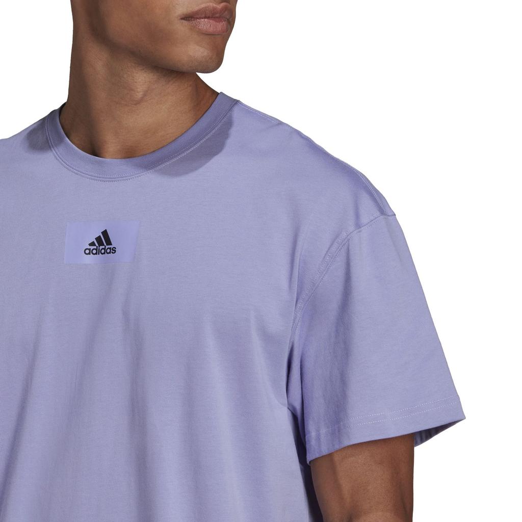 Adidas Drop Shoulder Sleeve T-Shirt Men's Purple HE4367