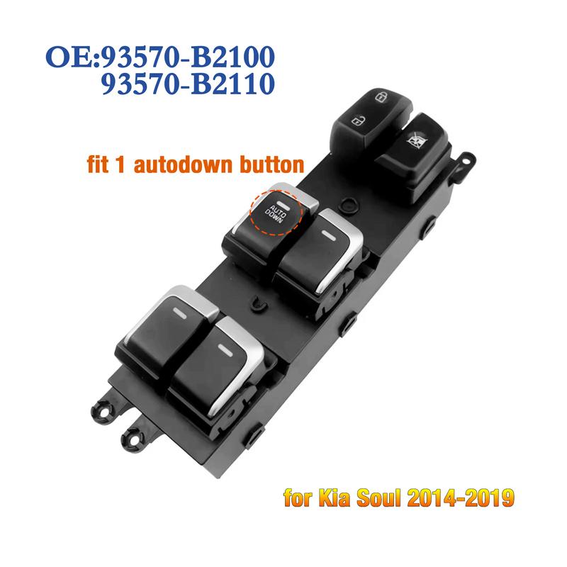 93570-B2100 93570-B2110 For Kia Soul 2014-,autodown button Left Driver Side Master Power Window Glass Lifter Control Switch