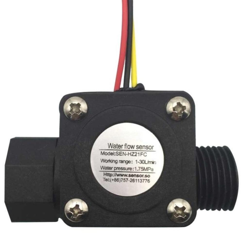Nylon Turbine Water Flow Sensor 1-30Lmin 1.75MPa Employs Pulse Signal Output For Instant Water Heater Steam