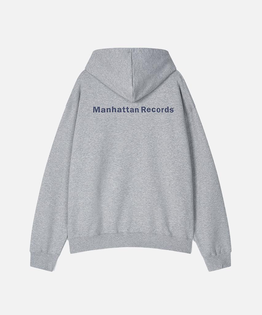 Толстовка с молнией и классическим логотипом Manhattan Records - Серая