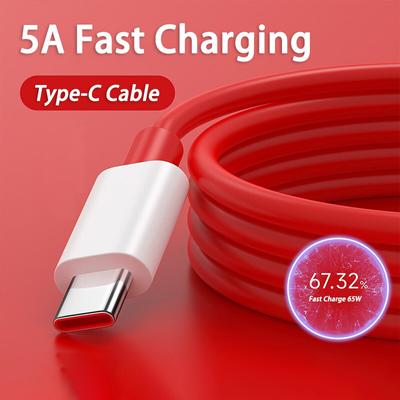 Кабель USB C для быстрой зарядки 65 Вт, 5 А для OnePlus 9 9R N10 CE Warp Charge 10 Pro 9RT 8 7Pro 7t 7 T 6t, кабель Supervooc Type C