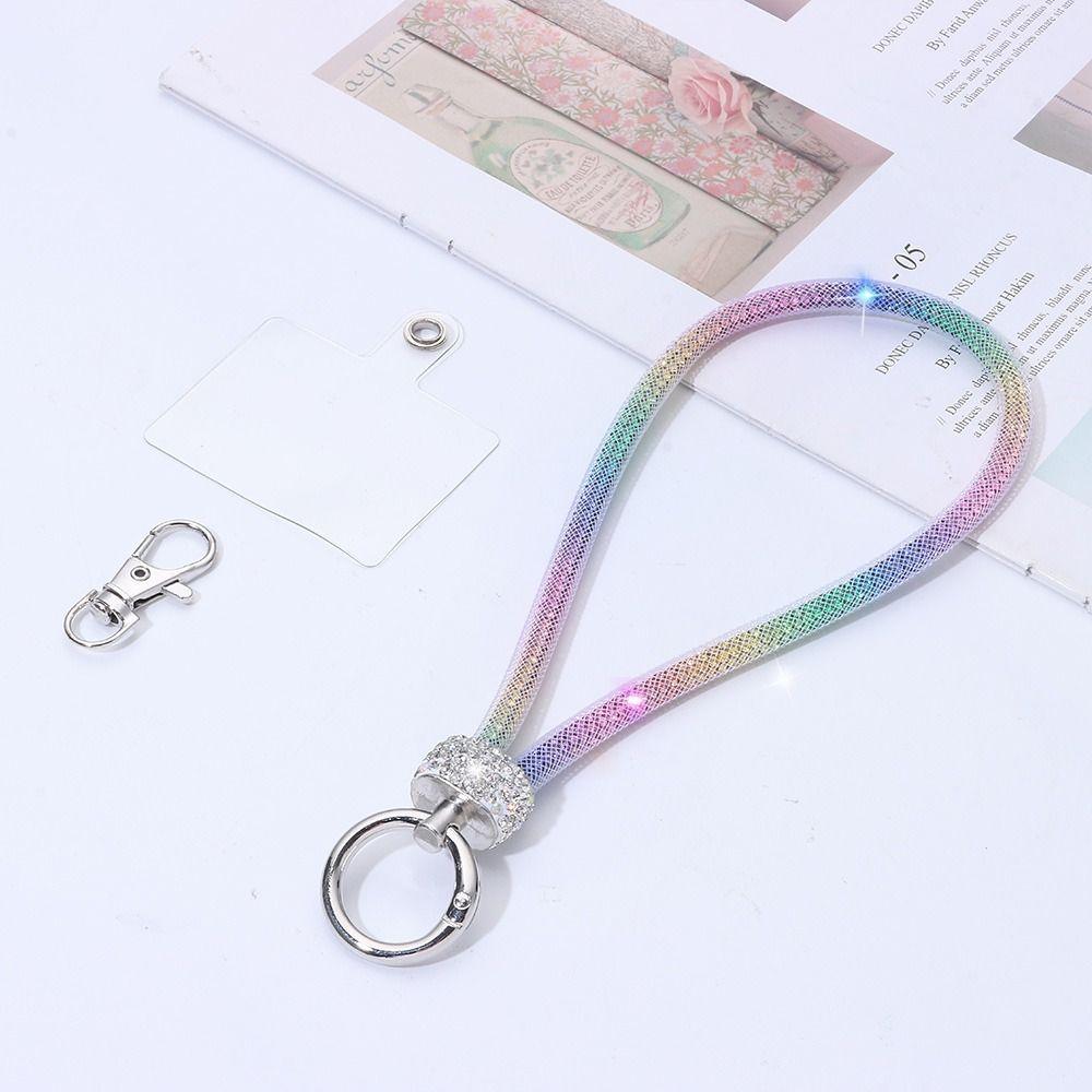 Яркий шнурок для телефона со стразами, брелок на запястье, модный подвесной шнур, аксессуары для телефона