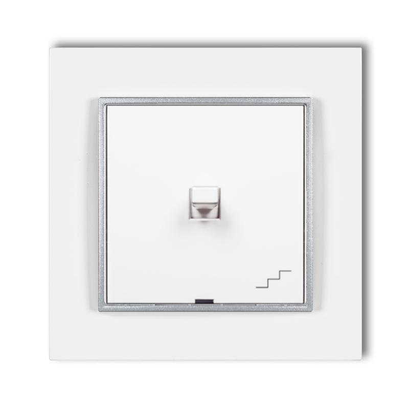 Stair switch, USA style, Karlik mini, white/silver