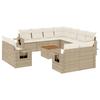 VidaXL Salon de Jardin avec Coussins 12 pcs, Canapés de Terrasse, Ensemble de Meubles de Patio, Mobilier d'Extérieur, Beige 3224826