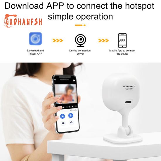 USB-камера Wi-Fi — ночное видение, обнаружение движения, расширение памяти, двусторонняя аудиосвязь, вращение на 360 градусов, защита конфиденциальности, управление через приложение