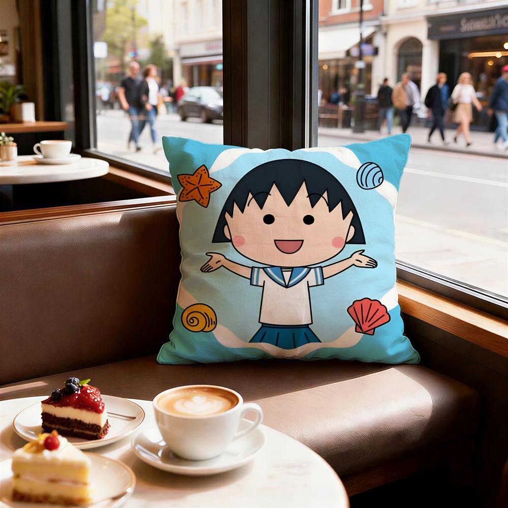 Cartoon Chibi Maruko Chan Cushion Cover Decorative Cushions Covers Cover Sofa x Pillow Piece x x Pillowcase