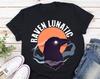 Raven Lunatic Shirt, , , Bird Lover Gift, Cute Birding T-shirt, Funny Halloween Tshirt, Twitcher Tee, Crow, House, Watcher Watching