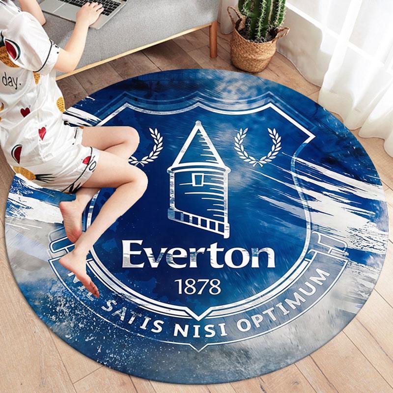 Everton F.C Round Area Rug,Carpet Rug for Living Room Bedroom Sofa Playroom Decor,Non-slip Floor Mat
