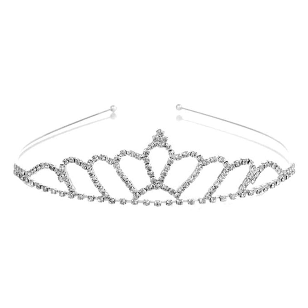 Diadem Do Włosów Tiara M08 Srebrny