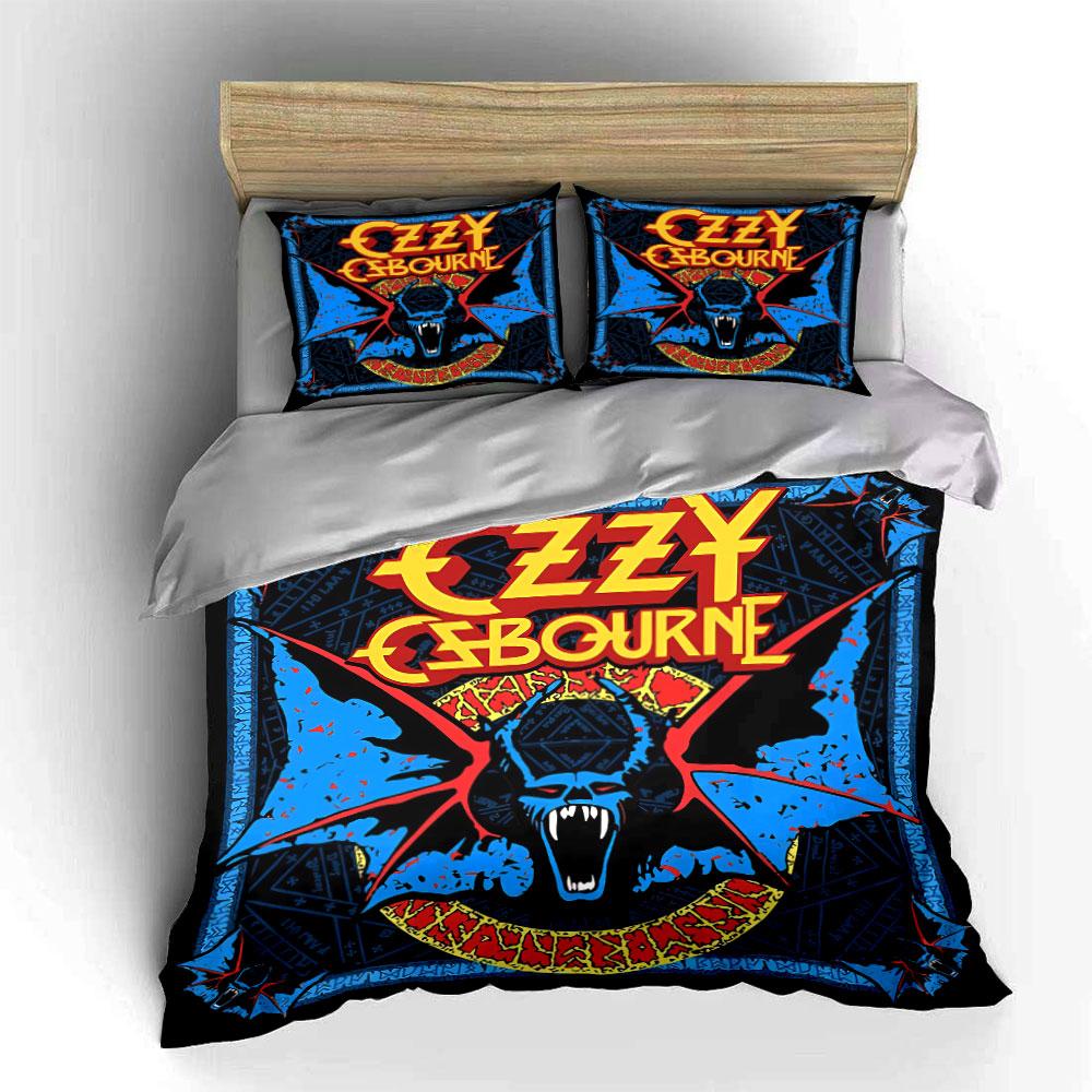 Ozzy Osbourne Bat Design Bedding Duvet Cover Set Duvet Cover Pillowcases (1*Duvet Cover 2*Pillowcases, without duvet insert)