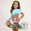 L-LABUBU-A 3D Print New Cartoon Summer Dress Girls Kids Fashion Cheap Casual Free Gift 100% Cosplay