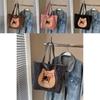 Elegant Large Capacity Tote Bag For Women Casual Color Block Handbag With Soft Fabric