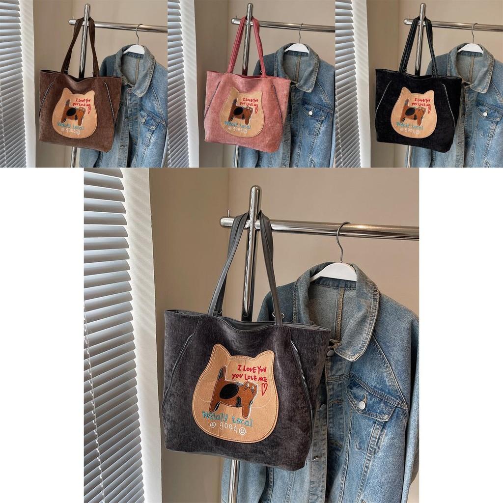 Elegant Large Capacity Tote Bag For Women Casual Color Block Handbag With Soft Fabric