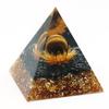 1Pc Orgonite Pyramid,With Protection From Crystals Energy Generator For Stress Reduce Meditation Wealth Attraction For Home Decor Jewelry 6x6 Cm