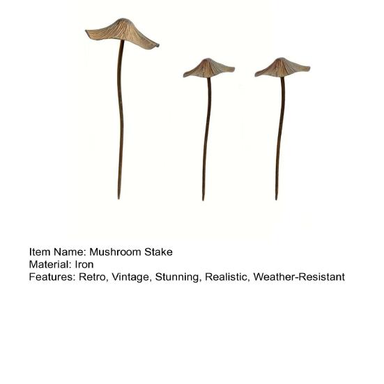 Металлическая садовая статуя гриба, нержавеющий железный гриб-колышек, уличный декор для цветов, патио, газона, двора, горшка