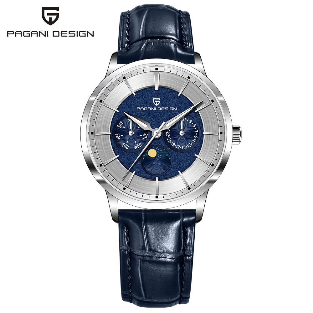PAGANI DESIGN New Multifunctional Men Quartz Watches 100M Waterproof Top Brand Luxurys Sapphire Glass Moonphase Watch for Men