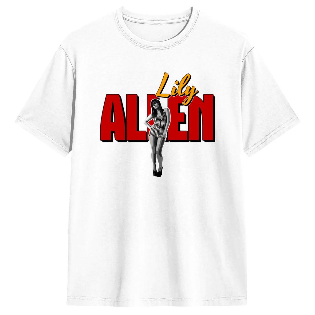 Streetwear TShirt Lily Allen Pure Cotton T Shirts  Trending Tshirt for Mens Summer Y2K Retro Casual Short Sleeve Top Tees