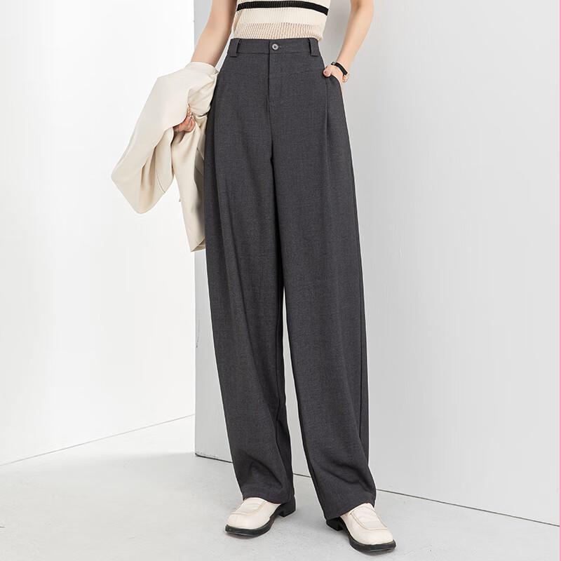 Women's High-Waist Wide-Leg Drape Casual Trousers