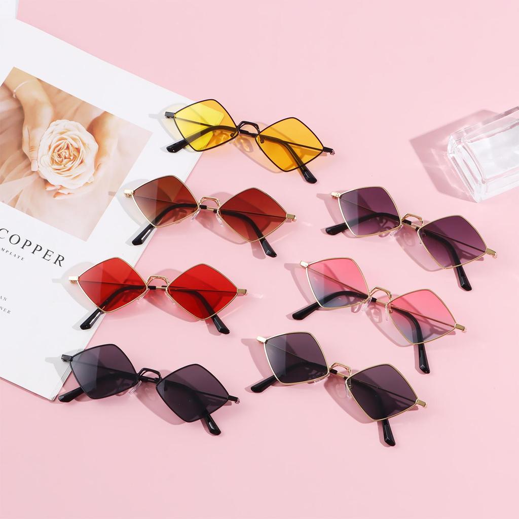 Frame Small UV Protection Film Diamond Shape Men's Shades Sun Glasses Women's Sunglasses