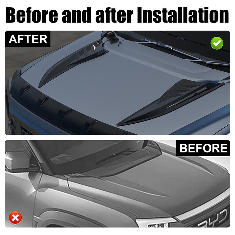 Наклейки для украшения капота для BYD Shark 6 Спортивная декоративная наклейка Обновление для Shark 6 2025 2025 Автомобильные аксессуары 2 шт.